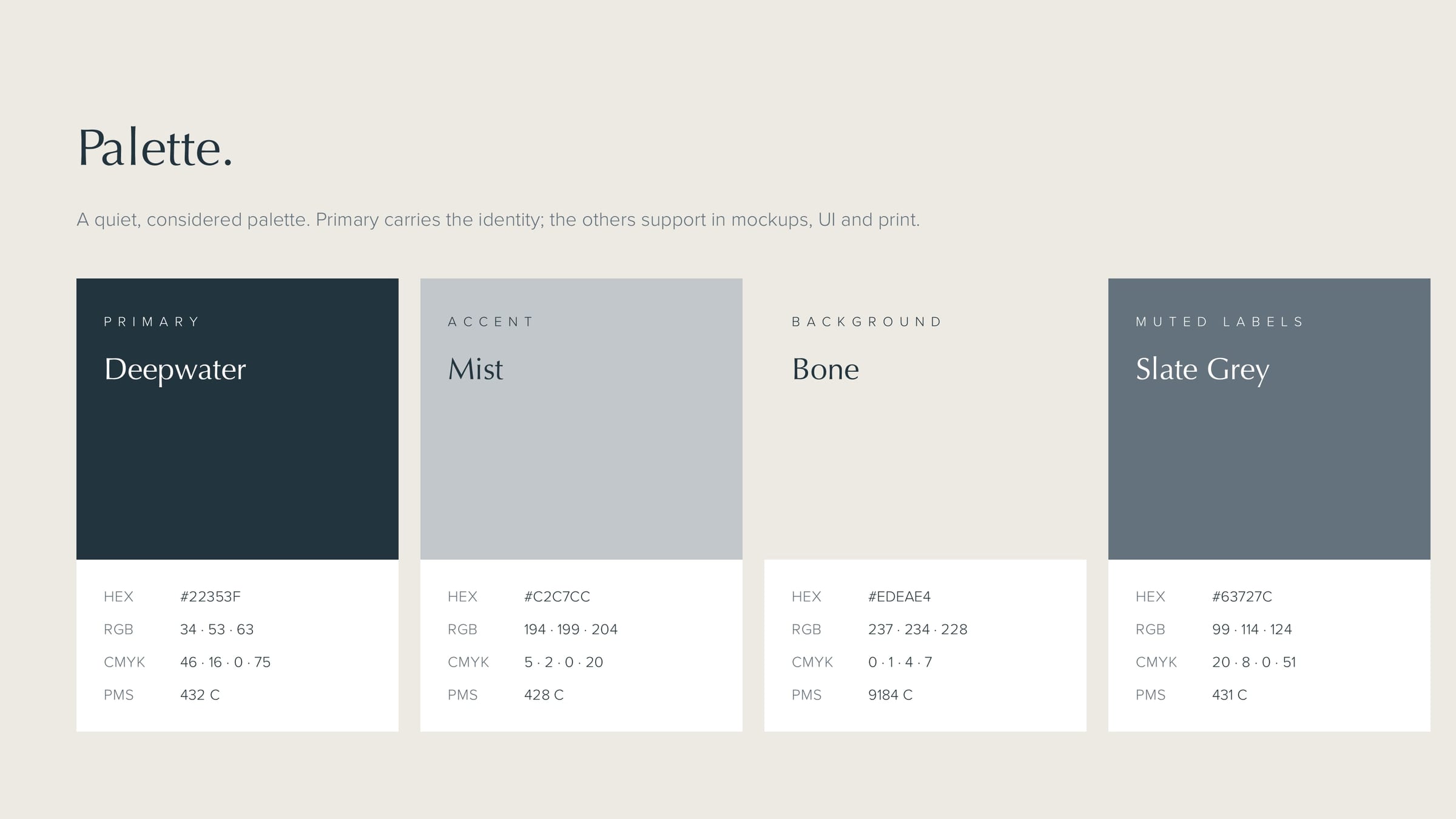 Travials — colour palette
