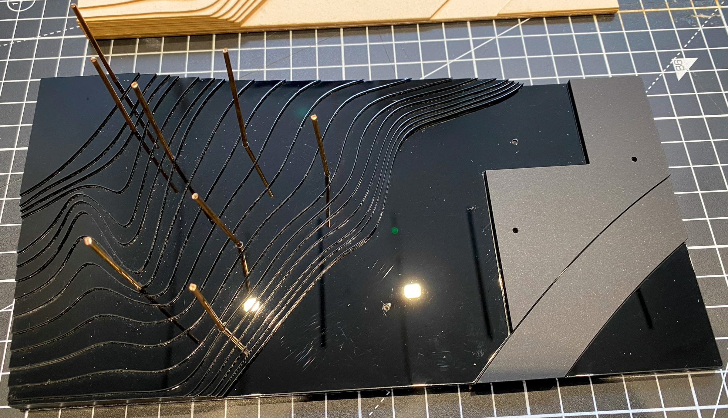 Zaha Hadid — layered acrylic contour study model